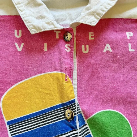 Vintage Camp Beverly Hills Collared Polo Graphic T-Shirt Size S - Picture 4 of 8